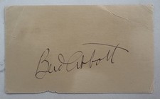 Bud Abbott Signed Postcard picture