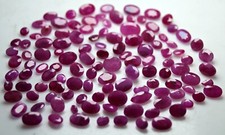 Red Ruby Afghanistan 56 Ct Undercarat Natural Red Ruby Faceted Lot for Jewelry  picture
