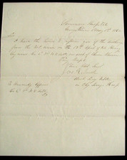 CIVIL WAR TEXAS ARMY SURGEON DR JAMES ROWE SMTH GEORGETOWN DC 1862 LETTER picture