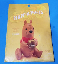 💥1970's Walt Disney Huff-N-Puffs Winnie the Pooh Inflatable Birthday Greeting picture