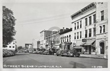 Huntsville Alabama Street Scene RPPC Photo Postcard COPY picture