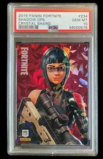 2019 panini fortnite #234 shadow ops; 1st appearance USA crystal shard PSA 10 picture