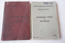 1950 & 1958 Railway Executive & BTC Standard Codes for Telegrams Railway Book x2 picture
