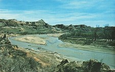The Valley of the Little Missouri River - Montana MT - Postcard picture