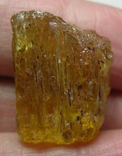 Natural 38.35ct Cambodian Beryl Heliodor Crystal Stick Specimen 7.65g 22.00mm picture