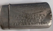 RARE MATCH VESTA SAFE HOLDER CHICAGO ADVERTISING Asbestos Gloves And Mittens VTG picture