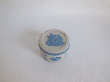Wedgwood Reverse Blue On White Jasperware Pegasus Miniature Box picture
