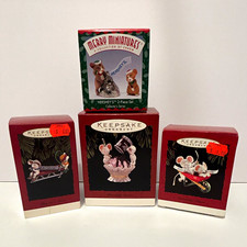 Hallmark Hershey’s Christmas Mouse Ornaments Lot of 4 Vintage picture