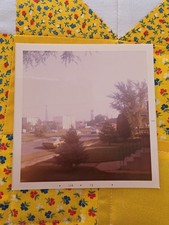 VTG Color Snapshot Photo 1970s Neighborhood Street Block Houses 1973 picture