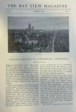 1901 England Canterbury Cathedral illustrated picture