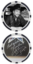 WAYLON JENNINGS - COUNTRY MUSIC LEGEND - POKER CHIP -  ***SIGNED/AUTO*** picture