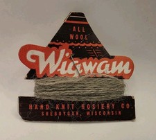 Vintage Wigwam Hand Knit Hosiery Sheboygan WI Wool Thread Western Indian Repair picture