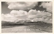 LP14  Elko County Nevada Clouds over  Ruby Mountains  RPPC Postcard picture