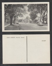 Burford Ontario Postcard King Street Brant County Store Fronts Autos  Unused picture