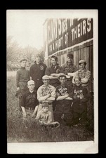Santa Rosa Hicks Baseball Team RPPC AZO c1910 California Youth Advertising Barn picture