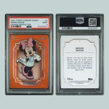Minnie Mouse - 2024 Topps Chrome Disney Orange Refractor/25 PSA 9 picture