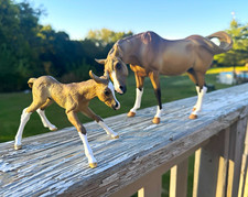 OOAK Breyer Susecion and Le Fire, tan and white custom picture