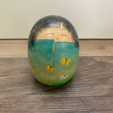 Japanese Kokeshi 3F [Rare Author's signature] Original Doll by Miho Sasaki 