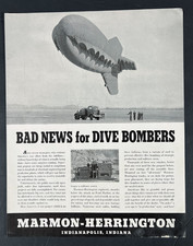 1942 Marmon-Herrington Bad News for Dive Bombers War WWII Balloons Print AD picture