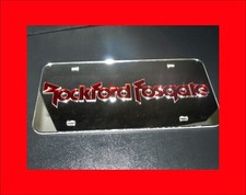 Custom Acrylic ROCKFORD FOSGATE License plate Chrome Silver Mirror picture