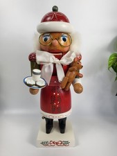 RARE Steinbach / Volkskunst Vintage Nutcracker - German Expertic Mrs Claus 13