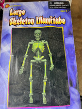 Gemmy Halloween Large Green Plastic Laser Skeleton Decoration Prop picture