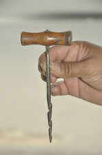 Vintage Wooden & Iron Marple's Sheffield Handcrafted Cork Screw/Opener, England picture