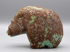 Farlan Quam Turquoise Zuni Bear Fetish picture