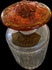 Art Deco Vintage French Gardenia Valois Perfume Bottle Amber Top  picture