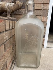 Vintage W-A Gilley Gin Frosted Square Bottle Liquor Store Display 25” Tall picture