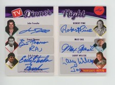 2024 Leaf History Book TV Dinner Night John Travolta Erik Estrada 3/5 Auto picture