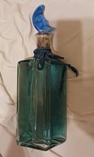 Vtg Cobalt Blue bottle 1.2 Moon lid rope cork 90's Rare  full product picture