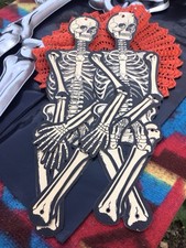 VTG. Halloween H. E. Luhrs Skeleton 💀 Pair~ Jointed/ 1950’s picture