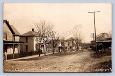J87/ Millersport Ohio RPPC Postcard c1910 Main St Depot Homes Store 607 picture
