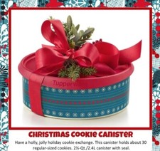 Tupperware CHRISTMAS HOLIDAY COOKIE SNACK CANISTER 2023 ~ BRAND NEW picture