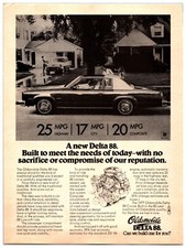 Vintage 1977 - Oldsmobile Delta 88 Car - Car Original Print Ad (8in x 11in) picture