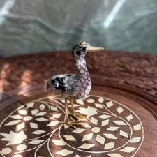Vintage Miniature Chinese Cloisonne Enaml Bird Figurine picture
