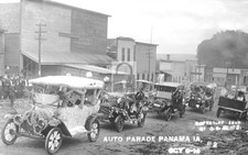 1914 Street View Auto Parade Panama Iowa IA - Reprint picture