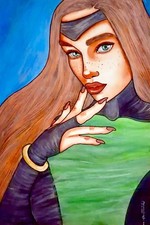 X-Men: Jean Grey - 9x12 Rafael Luna Full Color Original Art w/COA - NOT a Print picture