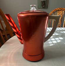 Vintage West Bend Flavo-Matic 8 Electric Percolator Copper Metal Detachable Cord picture