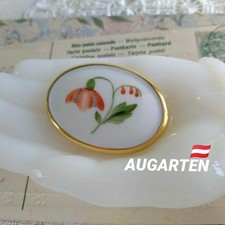 Austrian vintage AUGARTEN white porcelain brooch picture