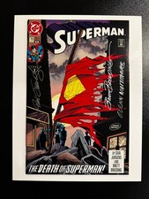 Superman #75 Second Printing (1993) Signed By Breeding, Jurgens, and Whitmore picture
