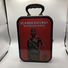 Vintage Uganda Railway British East Africa Metal Tin Lunch Box picture