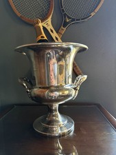 Vintage Regency Silver Plated Trophy Cup Urn Bar Champagne Chiller Ice Bucket picture