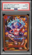 2026 ONE PIECE OP17-THE WORLD'S STRONGEST WARRIORS #004 MONKEY D. LUFFY PSA 10 picture