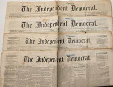 Four (4) 1869-1870 issues of the Concord, New Hampshire, Independent Democrat picture