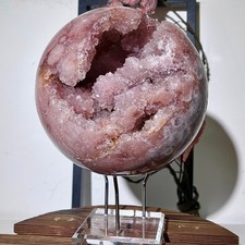 10.53lb Natural Druzy Pink Amethyst Sphere Crystal picture