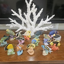 Vintage 1988 Franklin Mint Jeweled Ocean Porcelain Lot of 17 Figurines picture