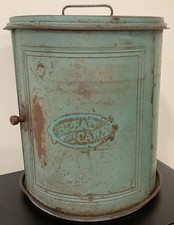 Antique Round Tin Metal Bread and Cake Safe picture