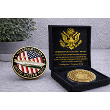 US NAVY - USS Gerald R. Ford CV-78With Special Velvet Case w/ Retirement Award picture